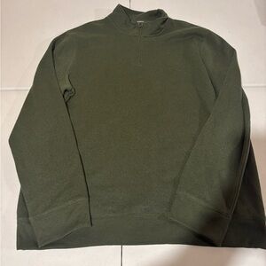 Sonoma 1/4 Fleece Pullover Sweater Men’s 3XLT Olive Green Cotton Polyester